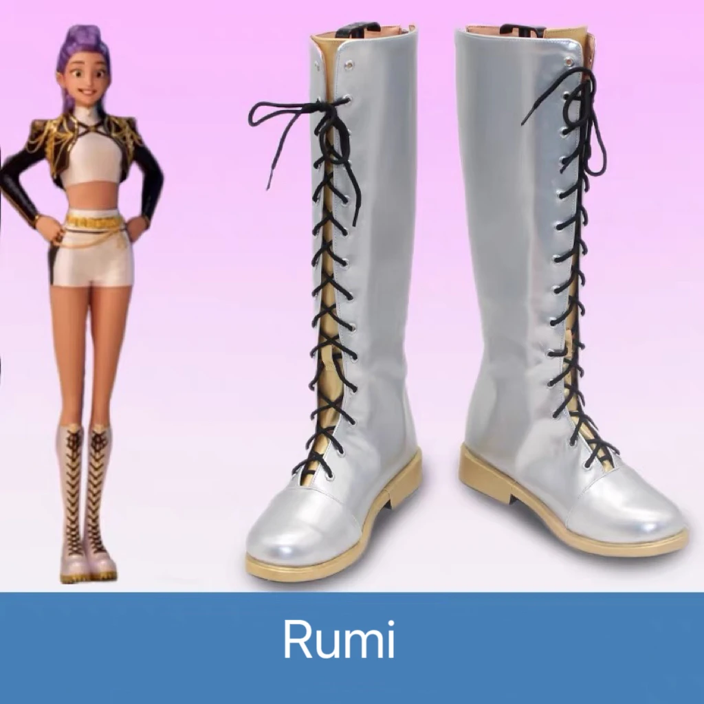 Anime k-pop chasseurs de démons Huntrix Rumi Mira Zoey Cosplay chaussures danse scène Performance bottes Halloween carnaval fête de noël