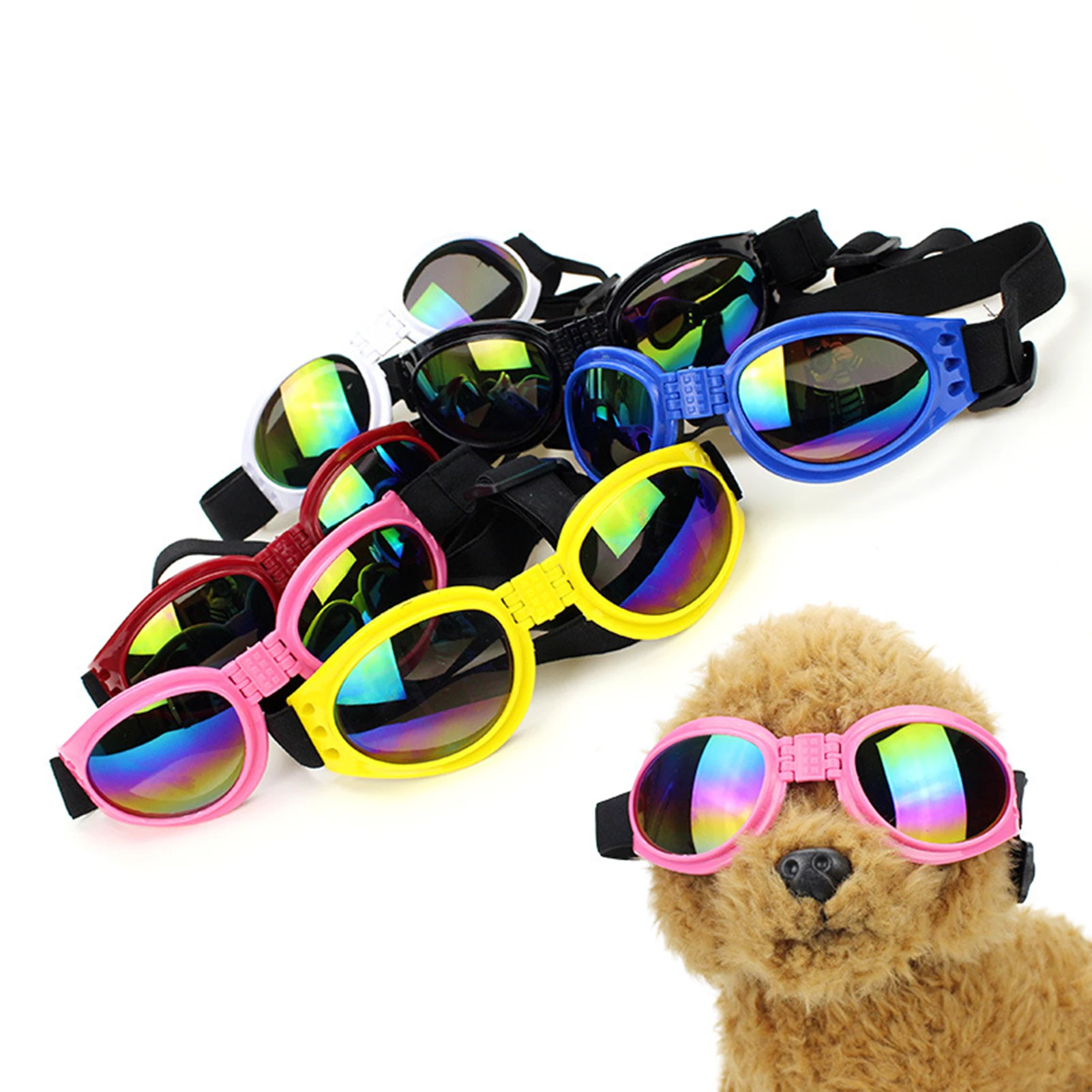 Pet Goggles For Dog Anti-stain Light-blocking Collapsible Eye Wear For Travel Daily Use