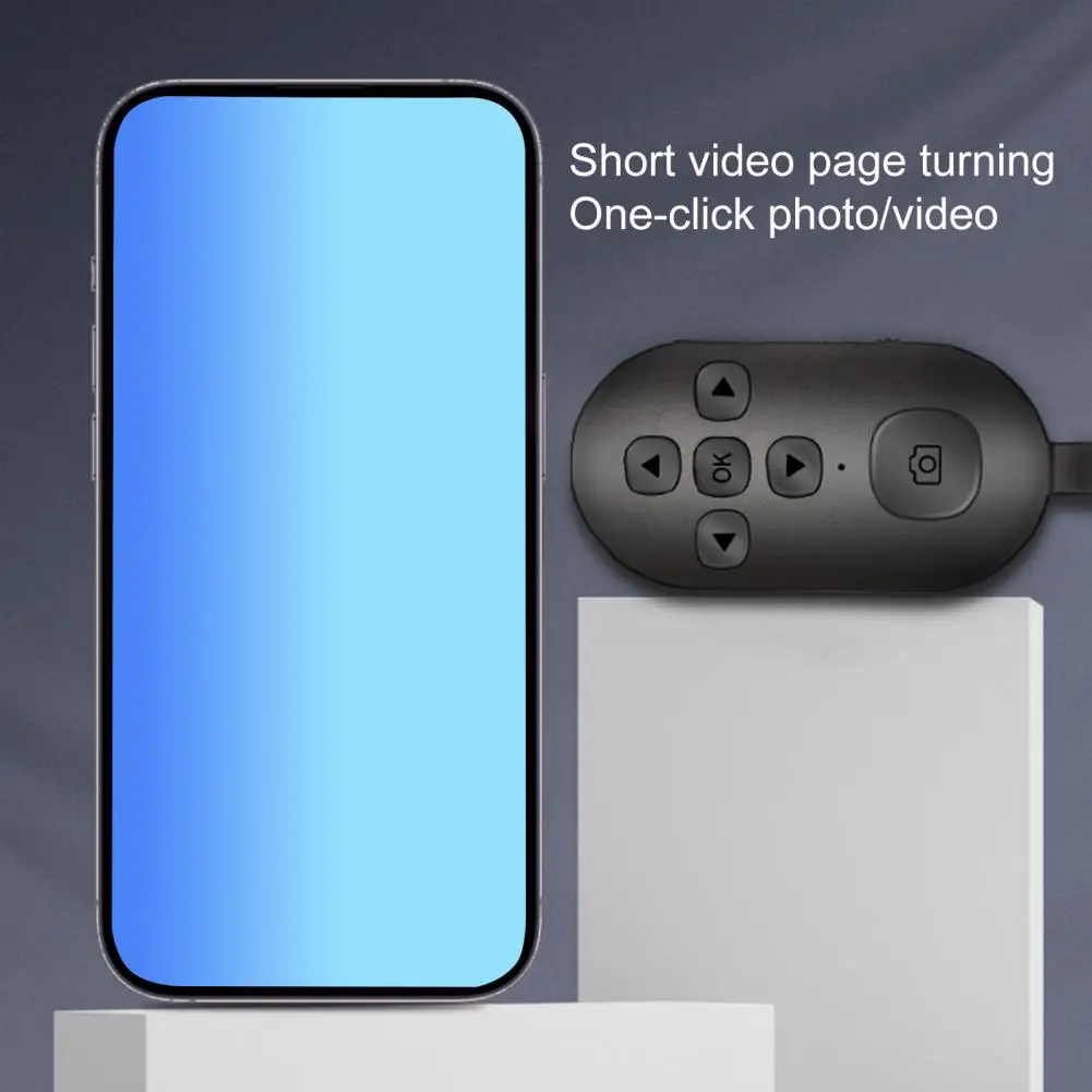 ปุ่มควบคุมระยะไกลรองรับบลูทูธชัตเตอร์โทรศัพท์มือถืออเนกประสงค์สำหรับ Tik-Tok e-book คอนโทรลเลอร์ไร้สาย