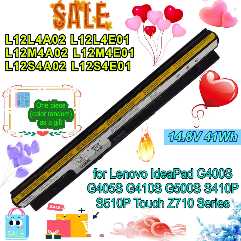 

Laptop Battery L12L4E01 L12M4A02 L12M4E01 L12S4A02 L12S4E01 for Lenovo G400S G405S G410S G500S S410P S510P Touch Z710 Series