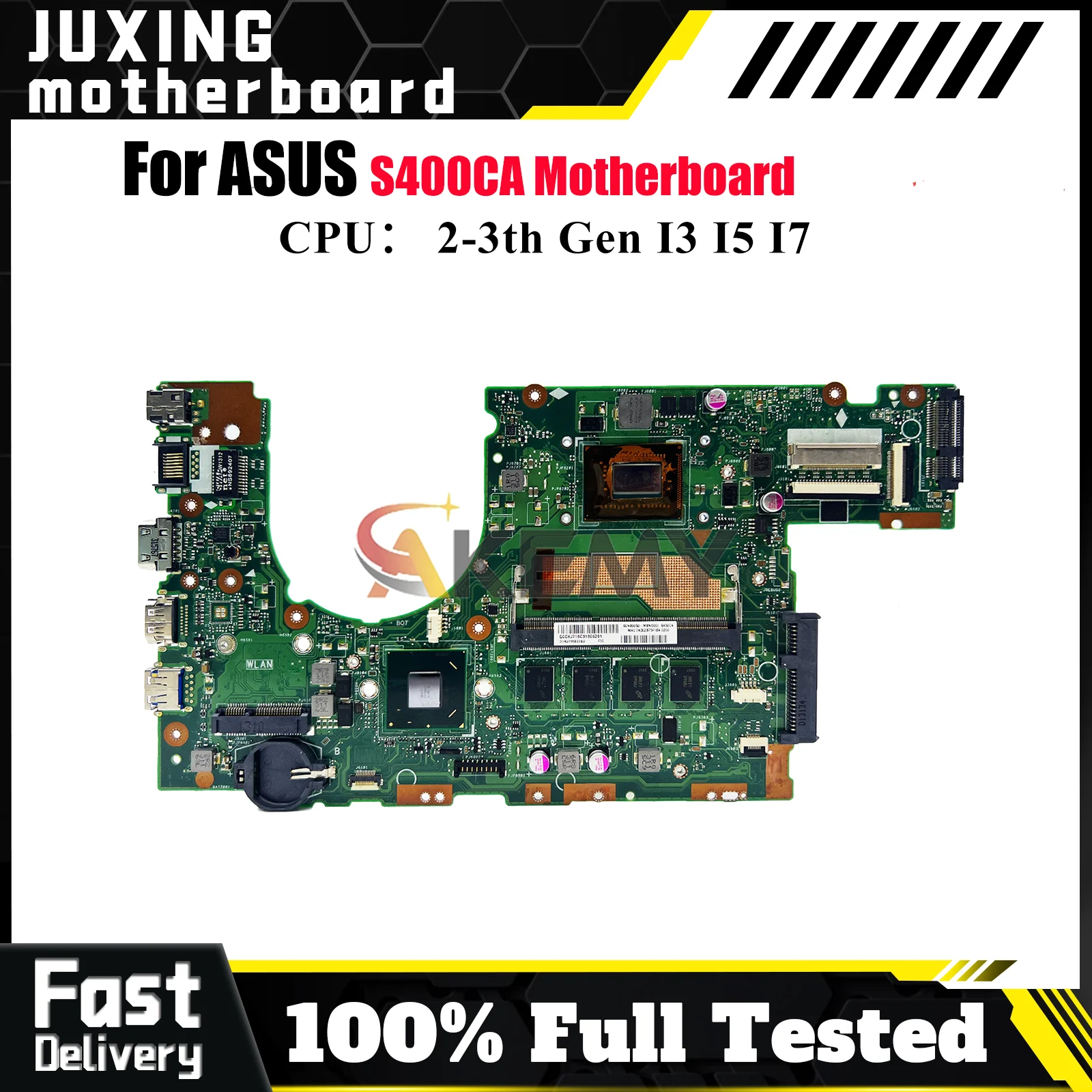

S400CA Материнская плата для ноутбука ASUS VivoBook S400CA S400C Материнская плата для ноутбука с процессором I3 I5 I7 100% тестирование ОК быстрая доставка stk