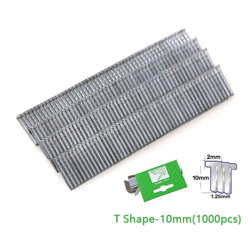 1000Pcs Heavy Duty Metal Staples 8/10/12mm T50 D Type U Type Nails for Staple Gun Furniture Repair & Carpet Fixing