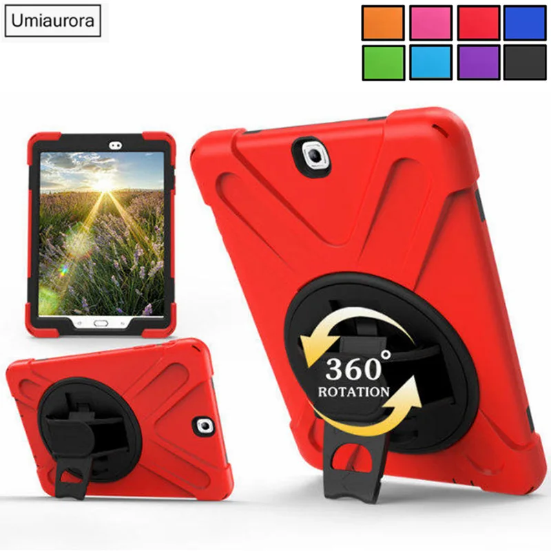 

Для Samsung Tab A 9,7 дюйма SM-T550 SM-T555 SM-P550 P555 Сверхмощный прочный чехол для планшета с ремешком на руку Подставка Противоударный ПК Funda
