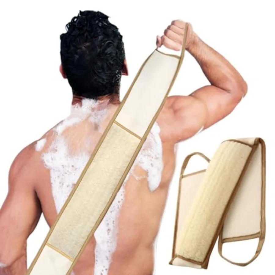 Exfoliating Natural Loofah Sponge Back Scrubber for Shower, Exfoliating Sponge for Shower, Bath Shower Scrubber for Men and Wom