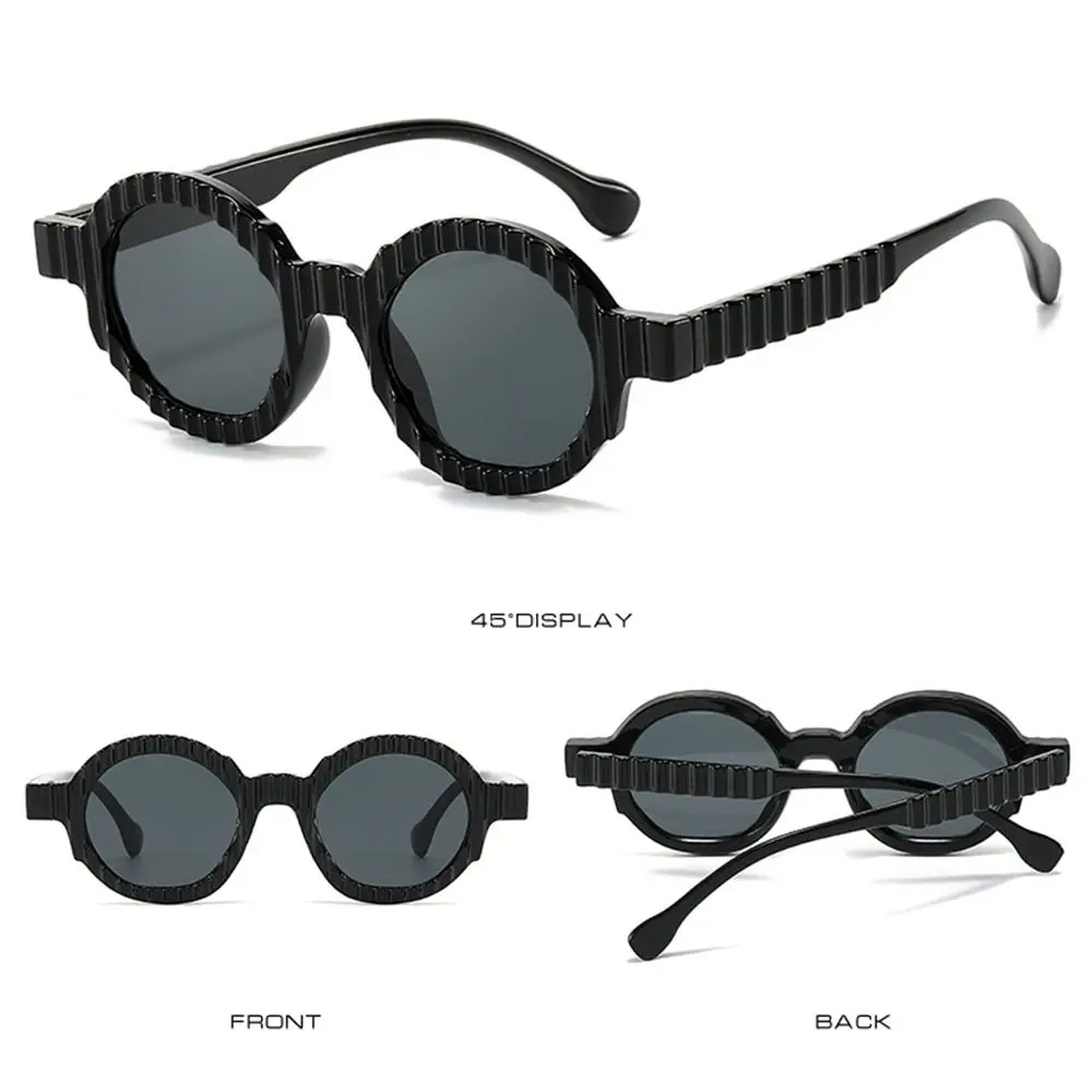 Vintage Double Color Round Sunglasses Trending Unique Gradient Sun Glasses UV400 Punk Shades for Women & Men