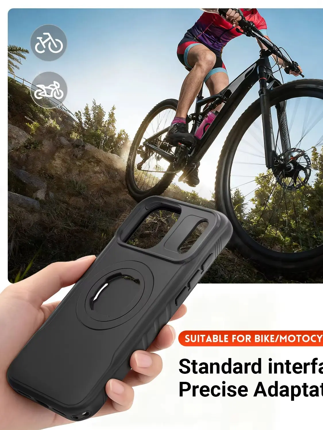 Magnetyczny, wstrząsoodporny uchwyt motocyklowy do iPhone 18 17 16 15 14 ProMax z systemem blokowania, przeznaczony do montażu na motocyklu typu quad. — zdjęcie produktu 7