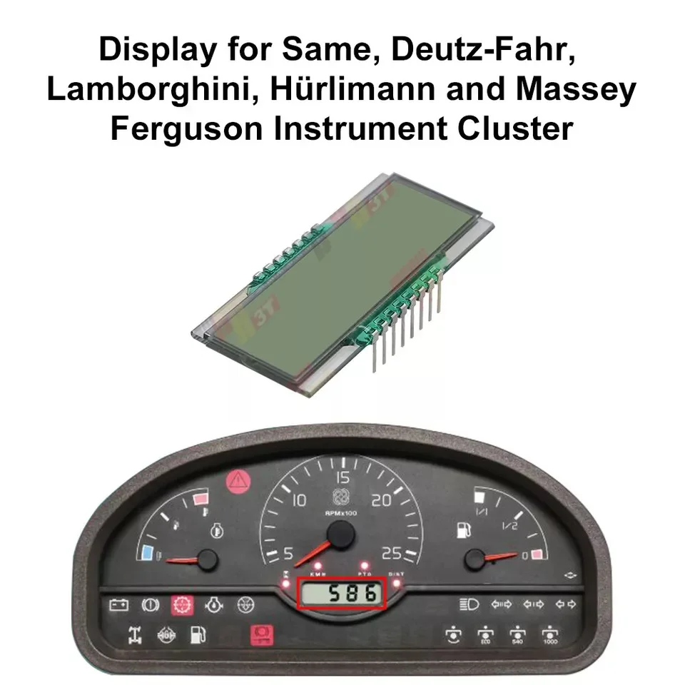 Dashboard LCD Display for Same Deutz-Fahr / Lamborghini / Hurlimann / Massey Ferguson Instrument