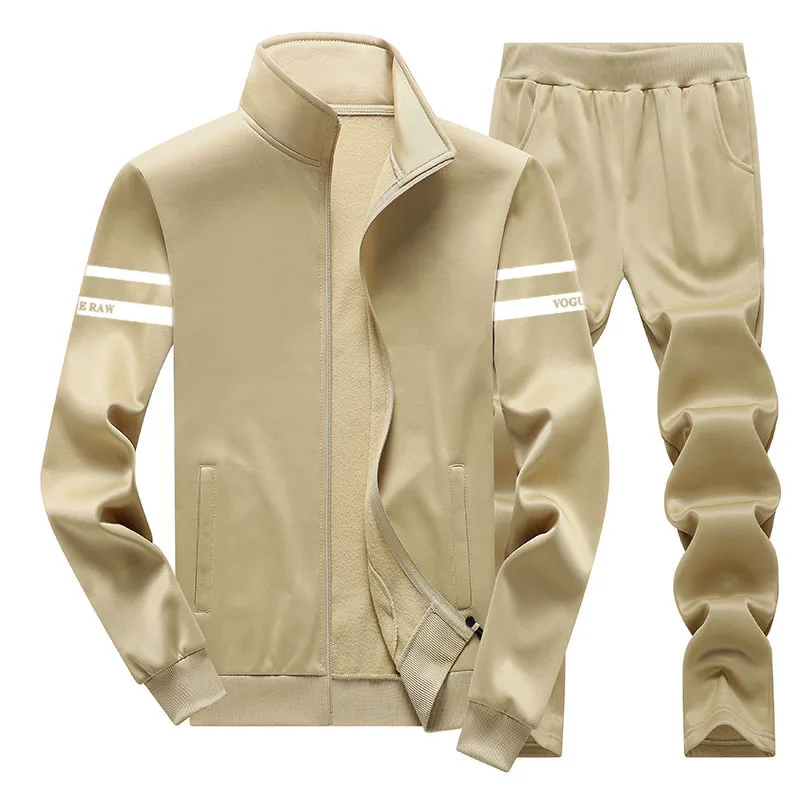 Fashionable Men's 2 Pieces Sets Workout Jogging Sportswear Cycling Running Sets Jacket and Sweatpants 2025 Tracksuit Sports