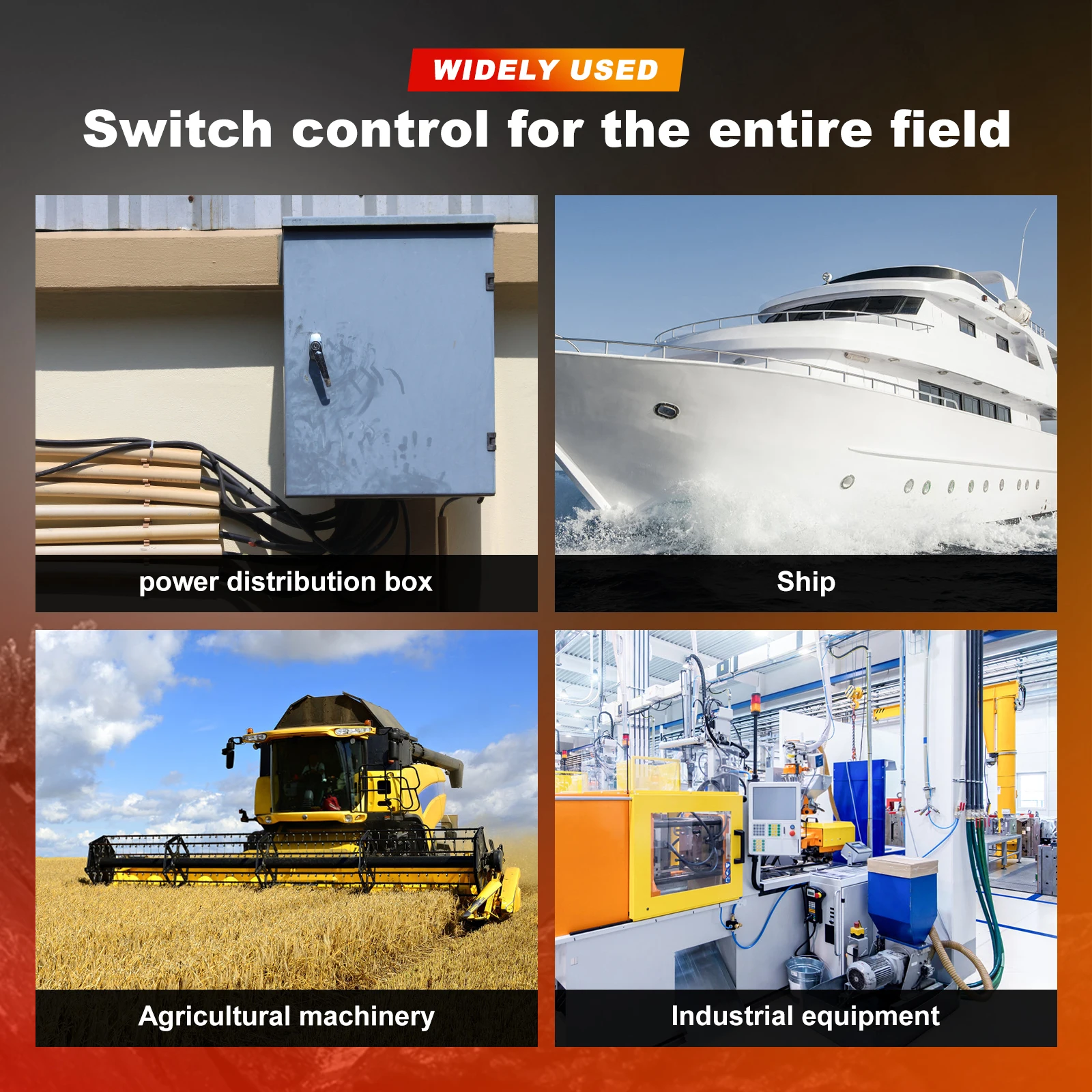 4 قطعة 30A 250 فولت الروك التبديل 4 دبوس الأحمر LED مضاءة تشغيل/إيقاف الروك تبديل التبديل DPST للمعدات الصناعية سيارة السفينة #6