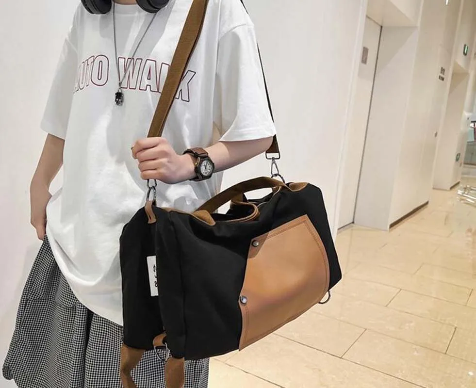 2025 Fashion Designer Canvas Travel Backpack Women Large Capacity Shoulder Bags Handbag Ladies Casual Light Totes Crossbody Bag