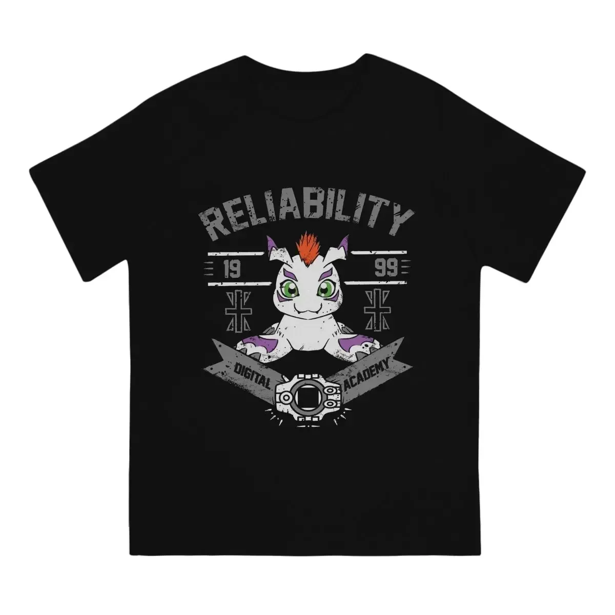 Digital Monster Reliability Academy T Shirt Vintage Homme Men's Tshirt Polyester Men Clothes