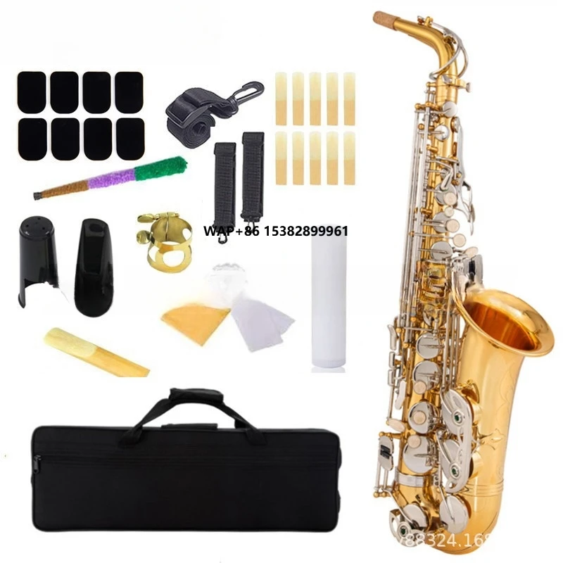 

Professional Stage Performance EB Tone Nickel Key Yellow Brass Body Alto Saxophone for Adults Accept OEM