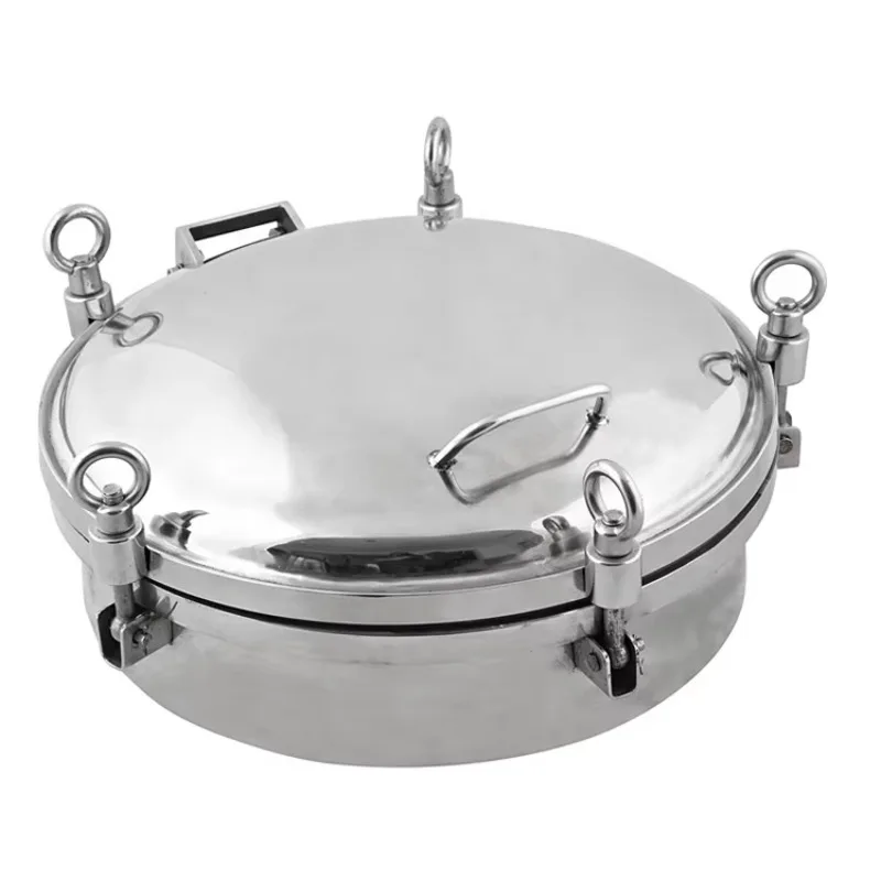 High quality sanitary grade stainless steel circular fan type manhole cover with pressure fermentation equipment easy to operate