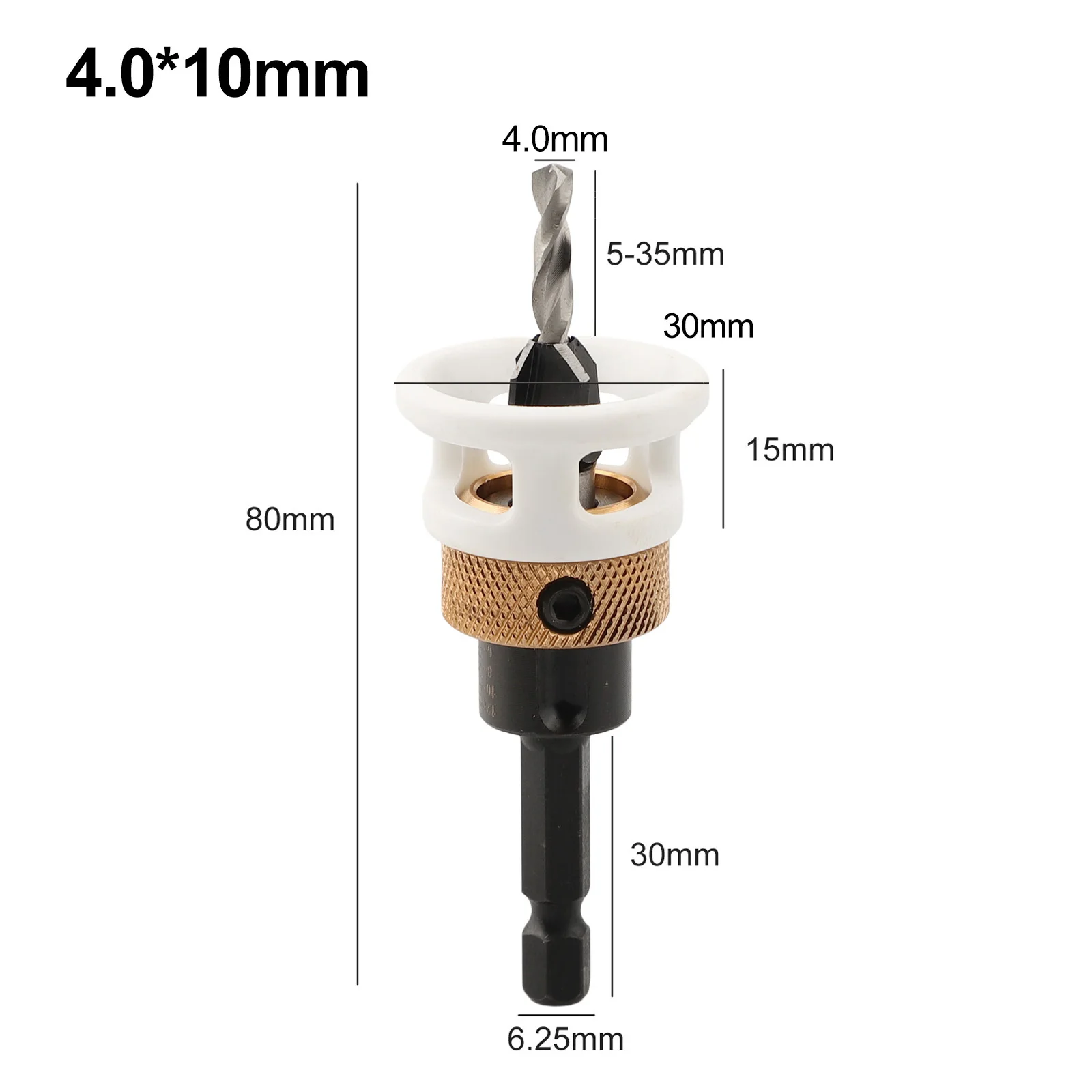 

Carbide Countersink Drill Bits Adjustable Countersink Drill Bits Non-slip Grip Smooth And Precise Drilling Carbide Material