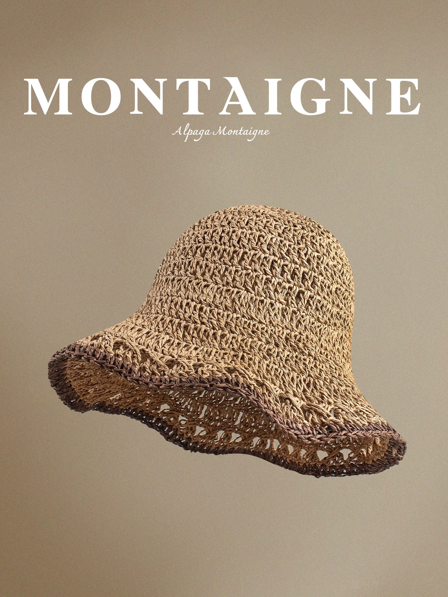 alpaga-montaigne-straw-woven-fishing-hat-summer-vacation-sun-protection-wide-brim-women's-spring-summer-hat-breathable-hollow