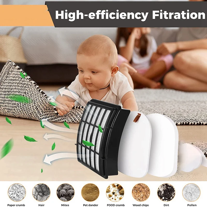 فلتر HEPA لعناصر المكنسة الكهربائية ، قطع غيار الملحقات ، القرش NV350 ، NV351 ، NV35 ، XFF350 ، XHF350