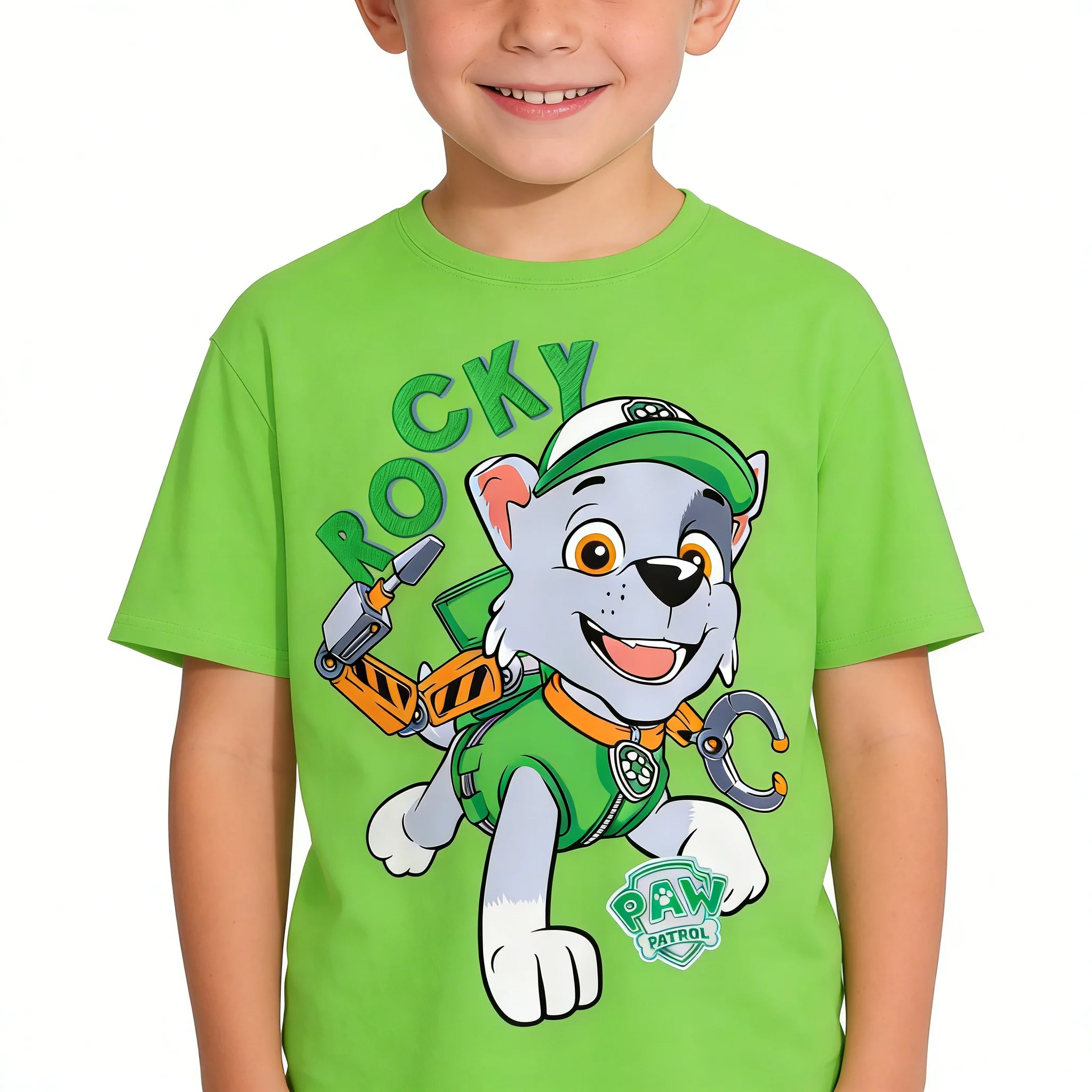 2026 Neues Sommer PAW Patrol Kinder Kurzarm-T-Shirt Cartoon Chase Rubble Print Pullover Jungen Mädchen Lässige Baumwoll-Tops Geschenke