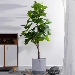 47in Large Fake Plants Artificial Ficus Tree Tropical Fake Banyan Tree Plastic Leaves Simulation Tree For Home Garden Shop Decor
