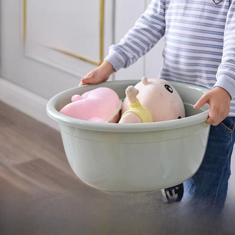 

Thickened Baby Bath Basin Deepened Splash-Proof Large Size Elevated Washing Feet Water Basin Family Home Use Cleaning Tools