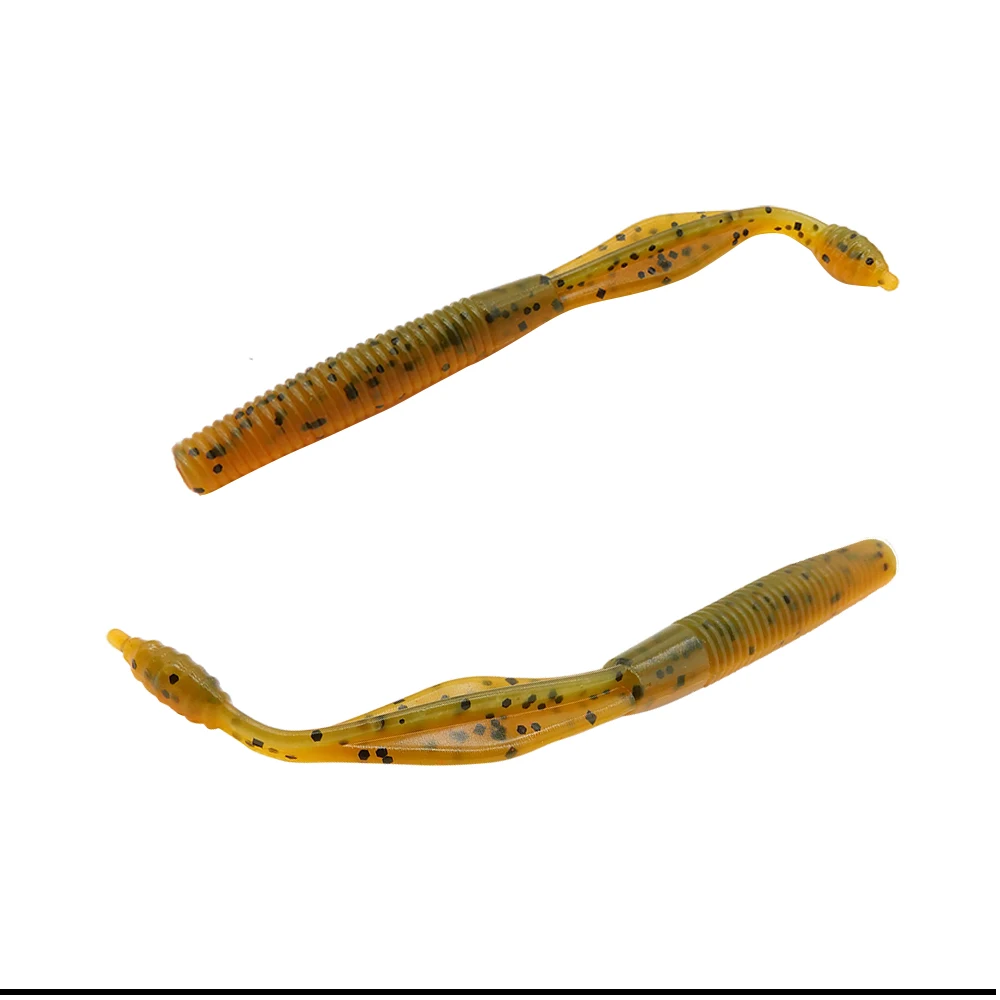 ESFISHING Fishing Lure Soft Candle worm 90mm10pcs Plastic Lure Jigging Bait Sinking Sea Fishing