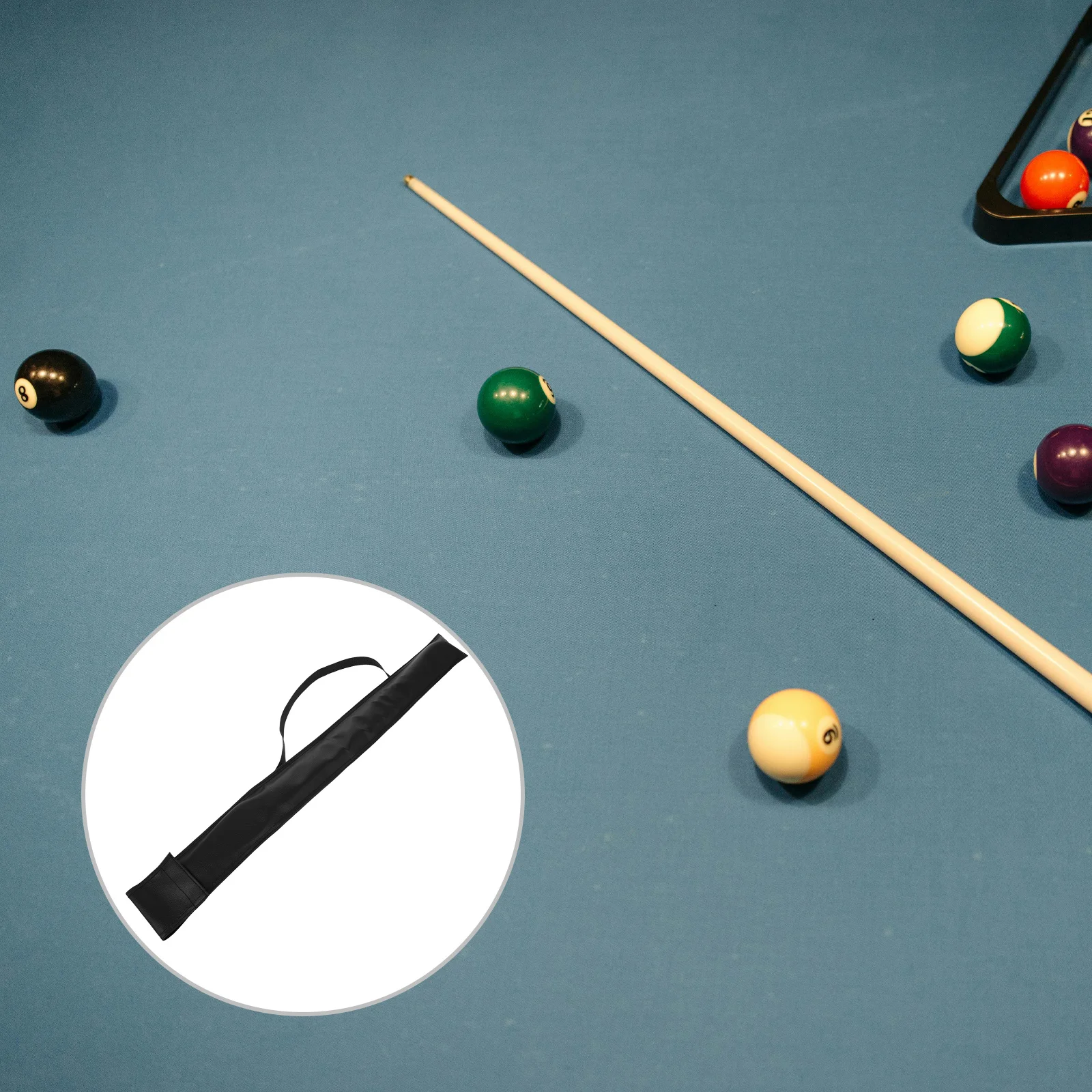 

Lightweight Billiard Cue Stick Bag Durable PU Fabric Wear-Resist Stylish Travel Storage Pouch Pool Cue Protector Organizer