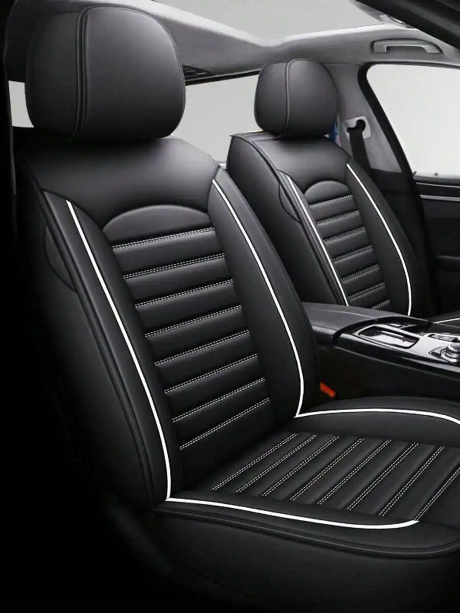 

Universal Car Seat Covers Full Set Waterproof Faux Leather Anti-Slip For Cars SUV Truck 5-Piece