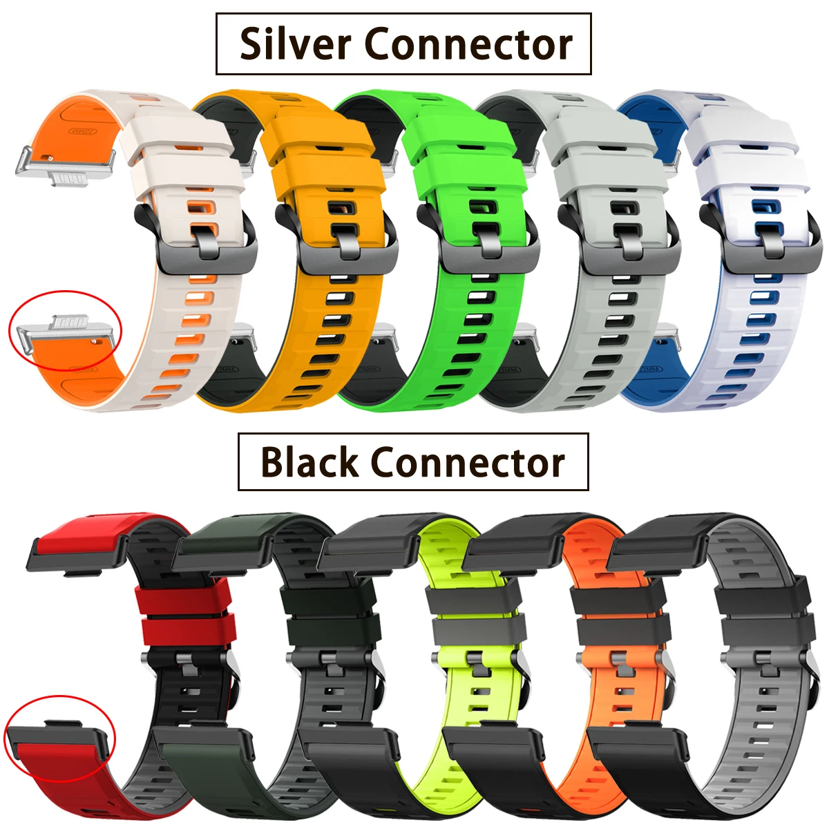 Two-Tone Silicone Band For Huawei Watch Fit 5 Pro Strap Accessorie for Huawei Watch fit 3 4 4Pro Men Women Sport Bracelet Correa