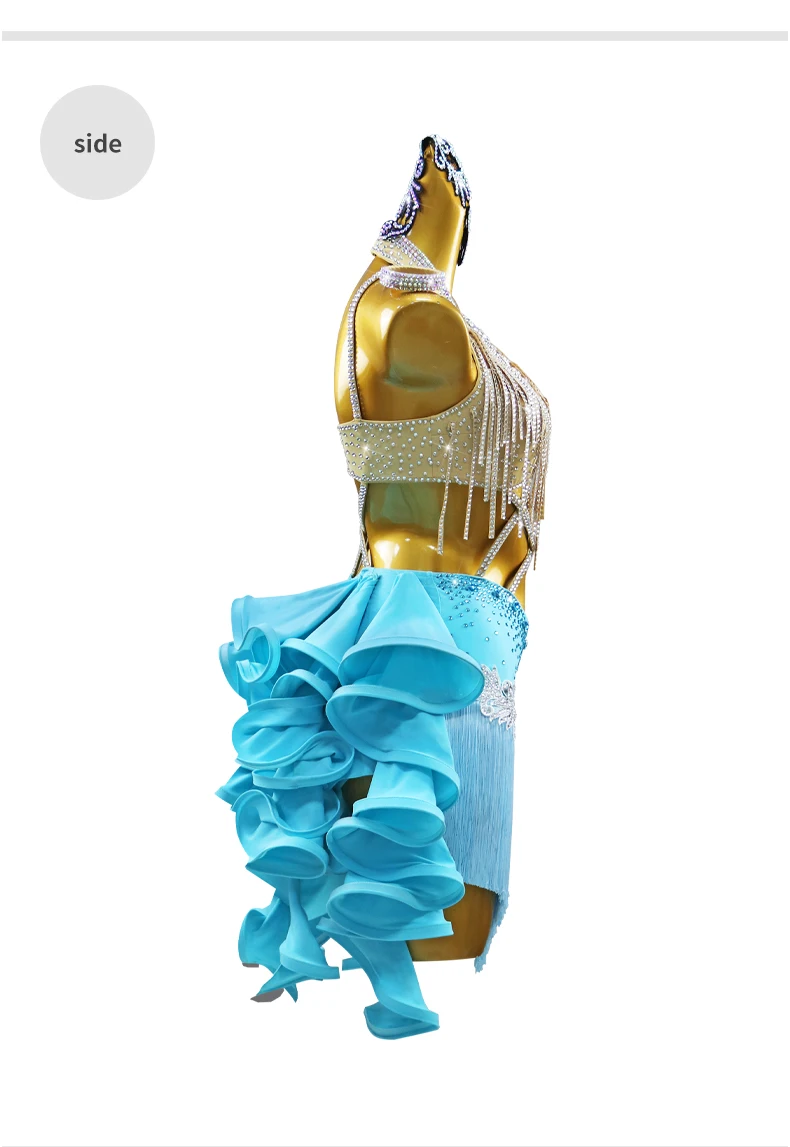 Neues Latein-Tanzkleid für Damen, Elegantes Party-Kostüm für Festivals, Ballsäle und Besondere Anlässe, Abendgarderobe 2026 für Mädchen – Detail 9