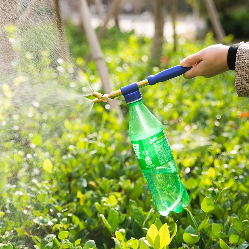Reciprocating Pull-push Beverage Bottle Sprayer Manual Push-pull Coke Beverage Bottle Watering Nozzle Watering Can Spray Bar
