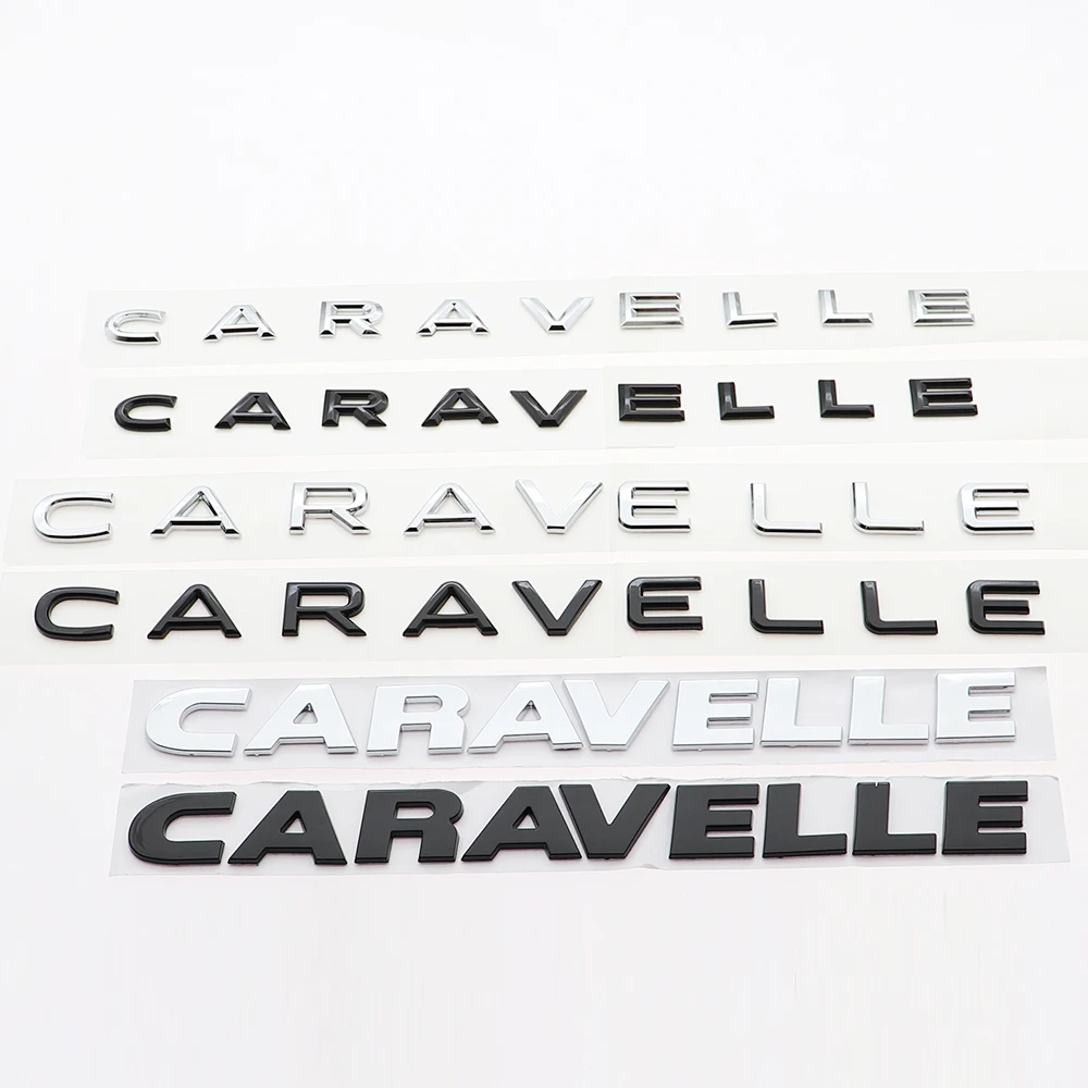 1PC 3D ABS CARAVELLE Car Letter Logo Sticker Tail Bumper Badge Auto Rear Trunk Emblem Decals Styling Accessories DZ