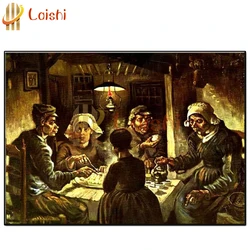 Van Gogh Potato Eater DIY Full Round Diamond Painting Cross Stitch Embroidery Rhinestone Mosaic Famous paintings Home Decor Art
