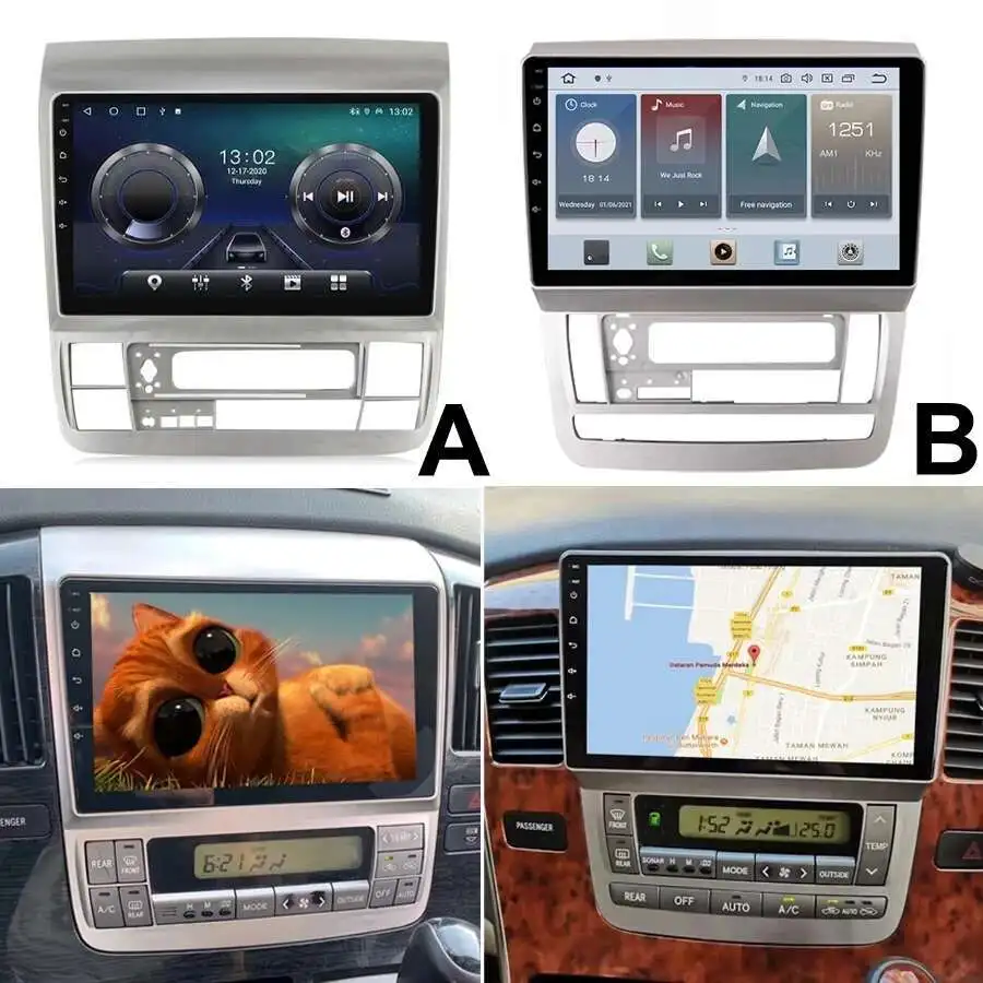 For Toyota Alphard 2007 2006 2005 2004 Car Multimedia Player Android 13 Gps BT Navigation Stereo Tape Recorder Radio Head Unit