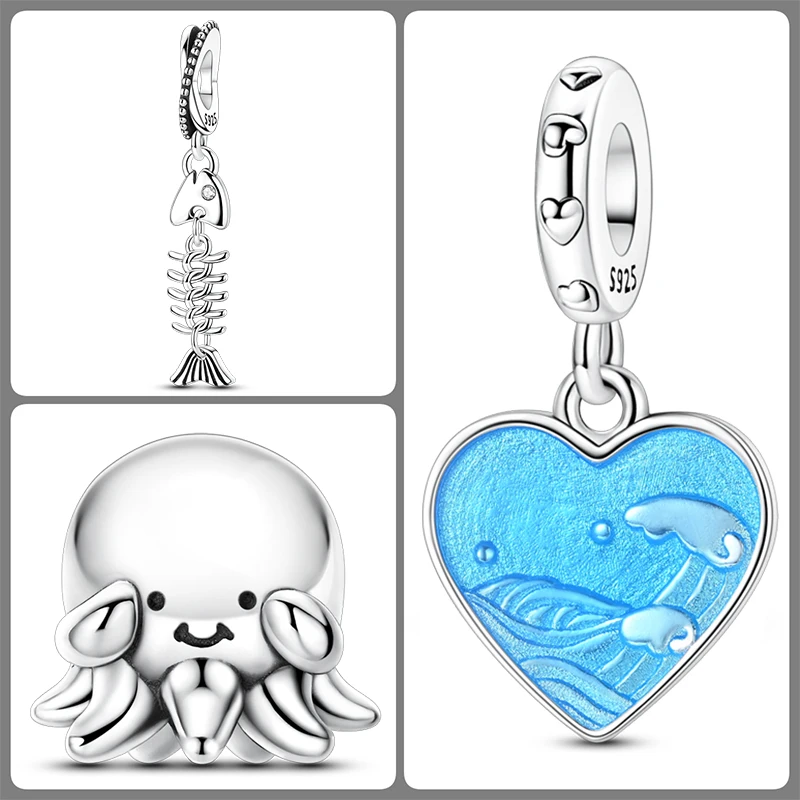 3 Stück 925 Sterling Silber Charm-Perlen-Set Mama Papa Schwester Katze Schmetterling Schleife Liebe Charms für DIY Armband Halskette Schmuckherstellung – Detail 25