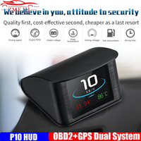 OBD HUD P10 Car OBD2 Head Up Display HUD On Board Computer Digital Speedometer With Fuel Consumption Auto Accessories Custom