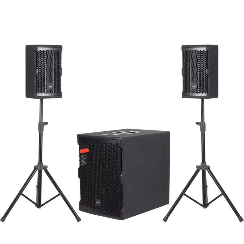 for Dahn B14 4000W Peak Dual 6.5 Inch Active Pro Column Speakers with 12 Inch Subwoofer DJ Party Stage Indoor Outdoor Audio