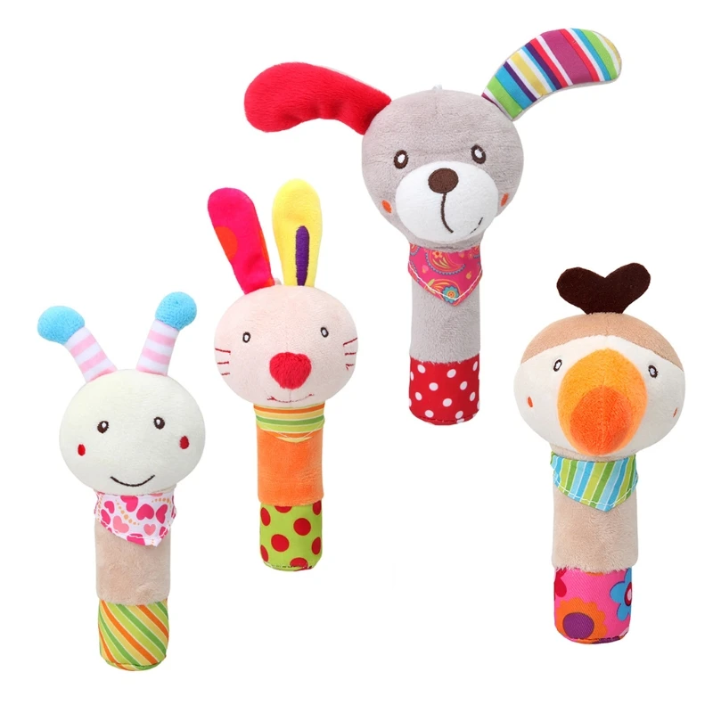 

Lovely Cartoon Shaped Baby Bed Sleeping Rattle Supplies Durable Cloth Infant Toy