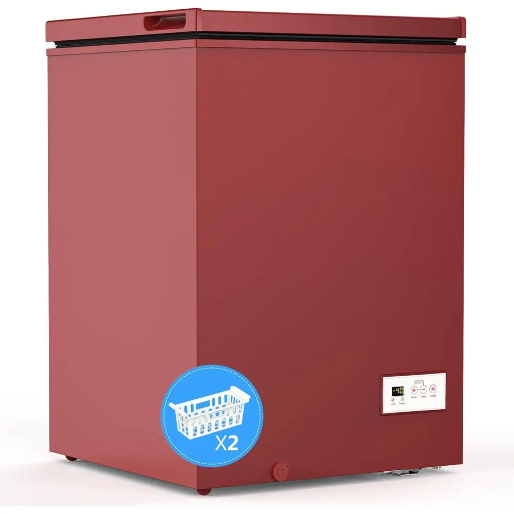 

Морозильный ларь для сверхнизких температур 3.5 Cu.t, 14 ℉ до -40 ℉ Морозильная камера с 2 съемными корзинами из нержавеющей стали, электронным управлением, 7 уровнями регулировки температуры