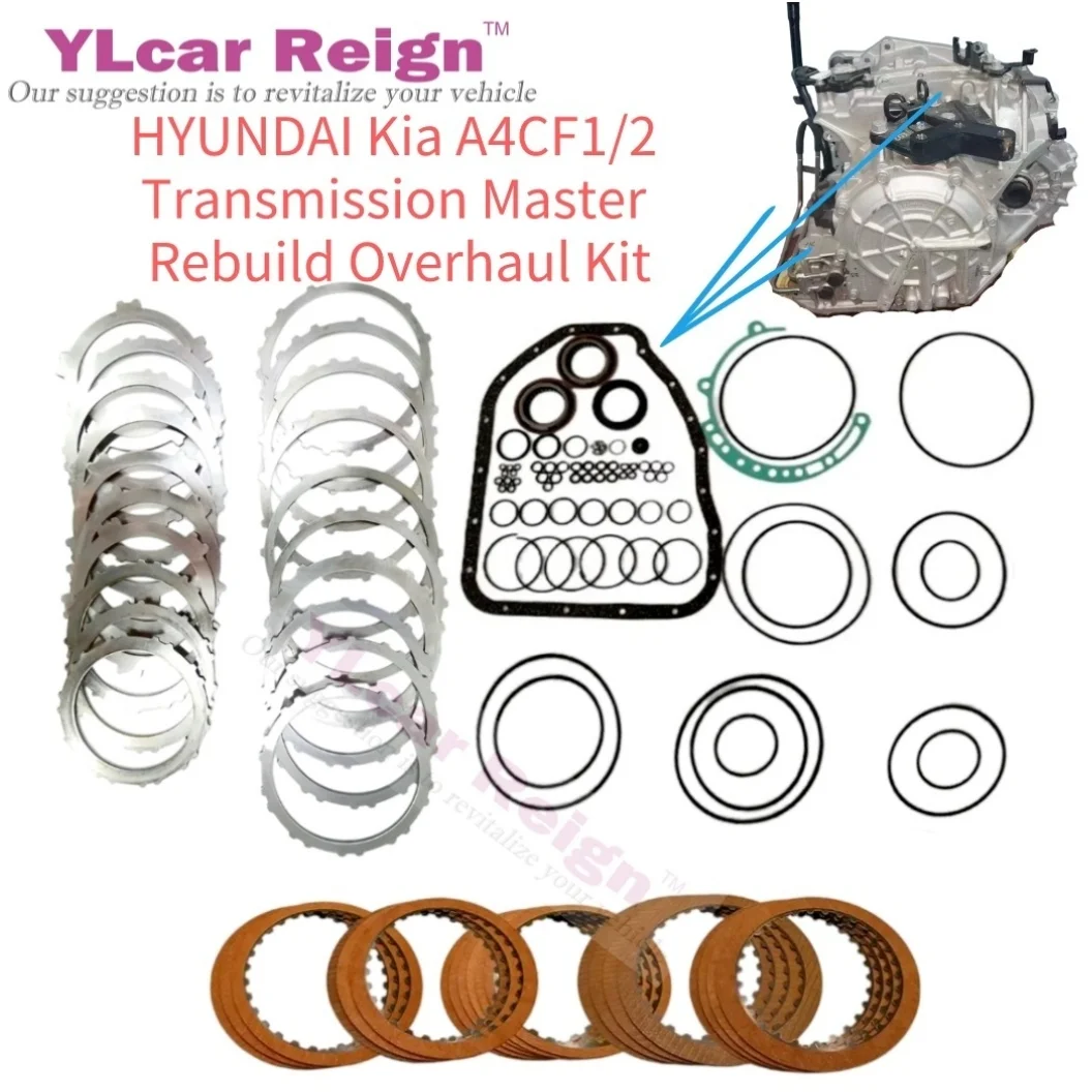 

A4CF1 A4CF2 4-Speed Automatic Transmission Gearbox Master Rebuild Overhaul Kit Clutch Friction Steel Plate for HYUNDAI KIA Car