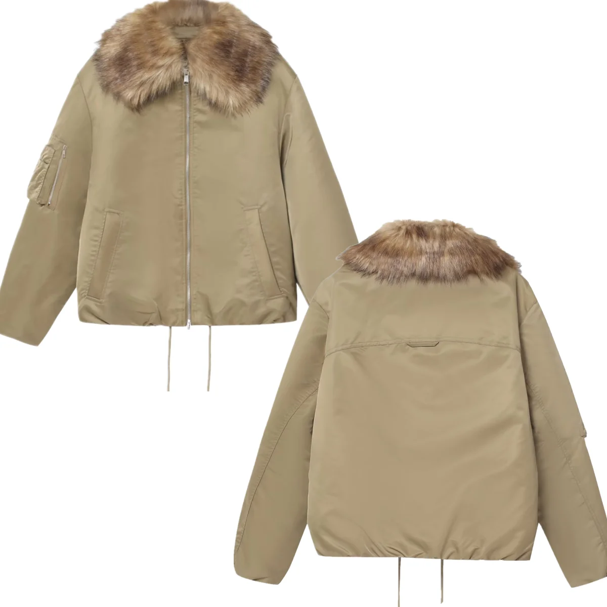 

Jenny & Dave, зимняя винтажная куртка-бомбер, женская теплая парка с воротником из американского искусственного меха, пальто, женская куртка, женская одежда, топы