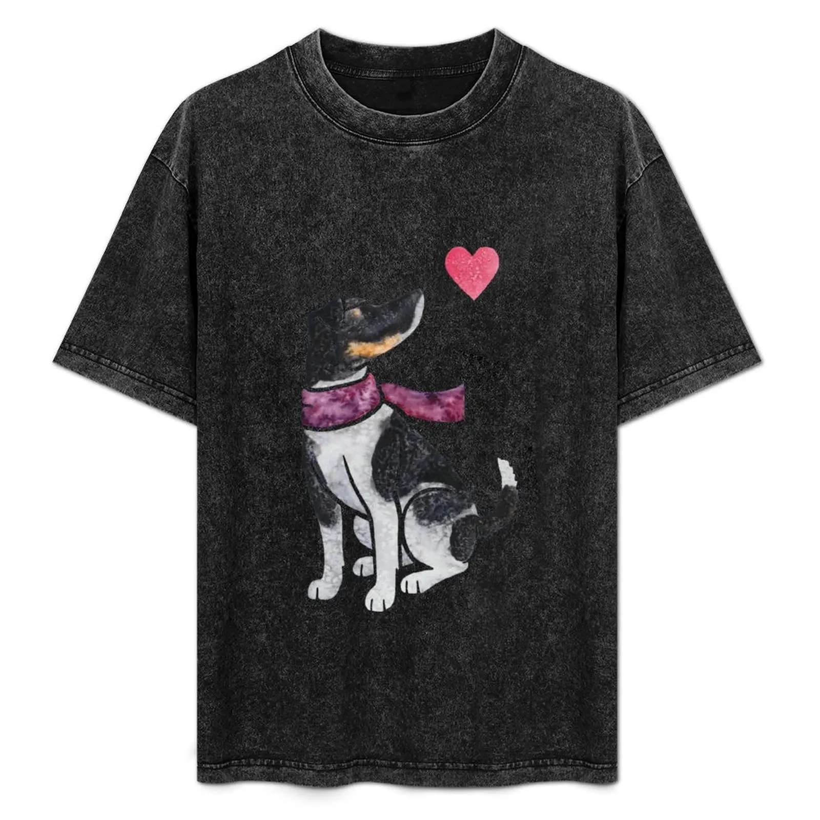 

Watercolour Smooth Fox Terrier T-Shirt Fashion Casual Short Sleeve T-Shirt