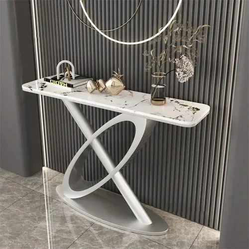 European Creative Console Tables Luxury Slate Console Table Hallway Home Living Room Furniture Modern Wall Porch Table Bv