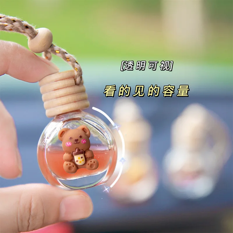 Мультяшная-автомобильная-ароматерапевтическая-стеклянная-бутылка-для-зеркальной-подвески-декоративные-украшения-на-приборной-панели