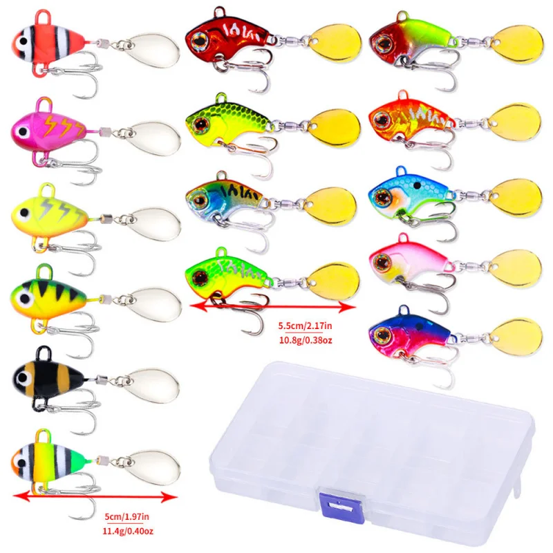 

VibrationVIBLure Bait Set15Personalized Long Cast Metal Sequin Multi-layer Freshwater Bass Pike Fake Bait