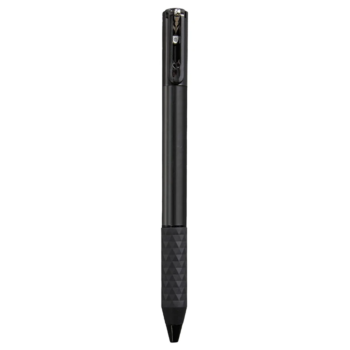 Geometric Metal Crinkle Pen Fidget, Stress Relief Metal Shape Shifting Switchpen, 0.5mm Retractable Gel Pen, Black