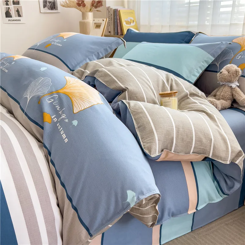 

Pure Cotton Quilt Cover Simple Style Duvet Cover Single/Double/Queen Size Comforter Cover Soft Bedding (Pillowcase Need Order)