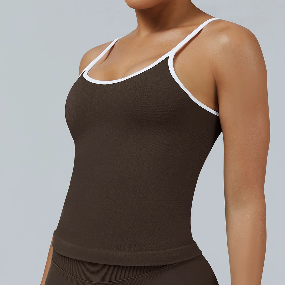 Sports Strappy Top Women Backless Gym Top Built in Bra Yoga Clothing Sleeveless Shirts Sports Vest Workout Outfits Tank Top