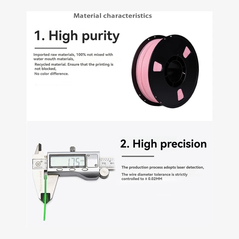 

Филамент PLA для 3D-принтеров, 1.75 мм, 1 кг, катушка, материал для 3D-печати для 3D-принтеров и 3D-ручек, вакуумная упаковка A-A32R