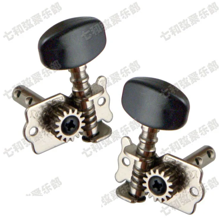 A set 3R3L Guitar Tuning Pegs Machine Heads Tuners For Folk Acoustic Classical Guitar (FTSK-JS-HT-3r3l) Steel column Double hole