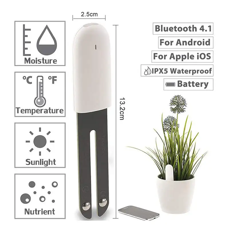 Wholesale HHCC Flora Monitor Garden Care Plant Grass Soil Water Fertility Smart Tester Sensor Flower Garden Detector For Mi home