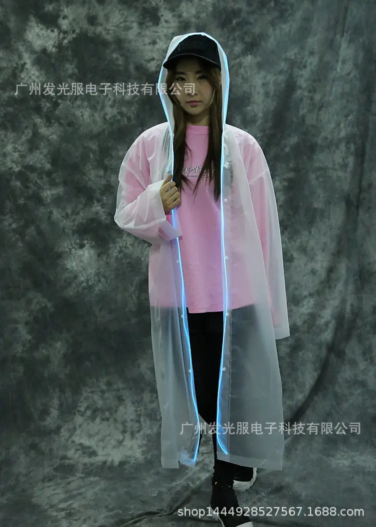 LED Luminous Poncho Long Whole Body Rainstorm-proof Transparent Thickened Men's and Women's Raincoats Star Concert Site view 2